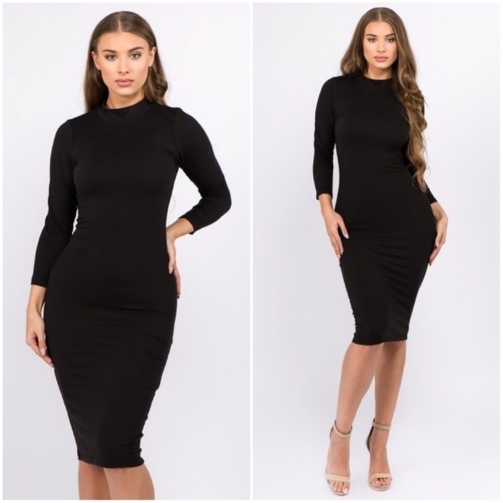 Mock neck midi Body Con